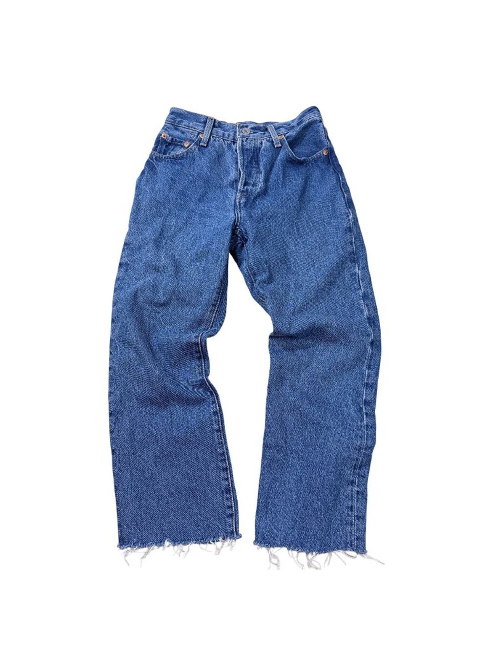 Levi’s Women Blue 501 Original‎ Cropped Straight Leg Jeans W29 L30 Size 24